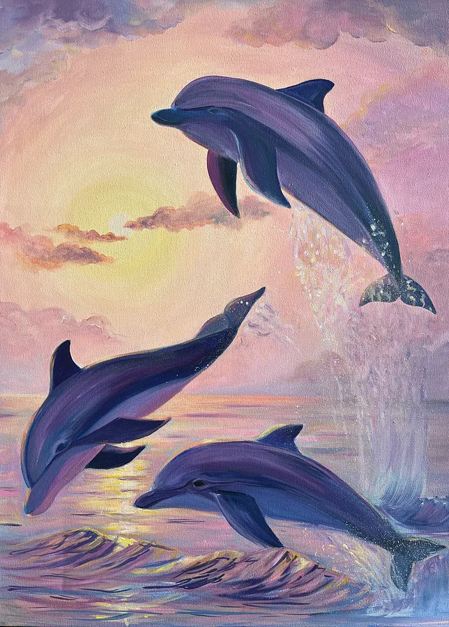 Image of Dance of freedom by Kate Bortnik, size: 60*80 cm, made of Canvas, acrylic, Painting medium, from Lviv, Ukraine, part of the Africa series, priced at $350