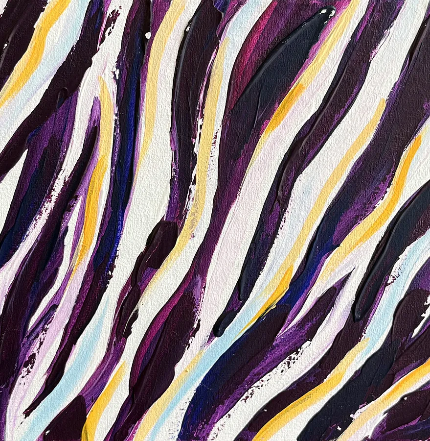 Image of Life lines by Kate Bortnik, size: 20*20 cm, made of Canvas, acrylic, Painting medium, from Lviv, Ukraine, part of the Africa series, priced at $50